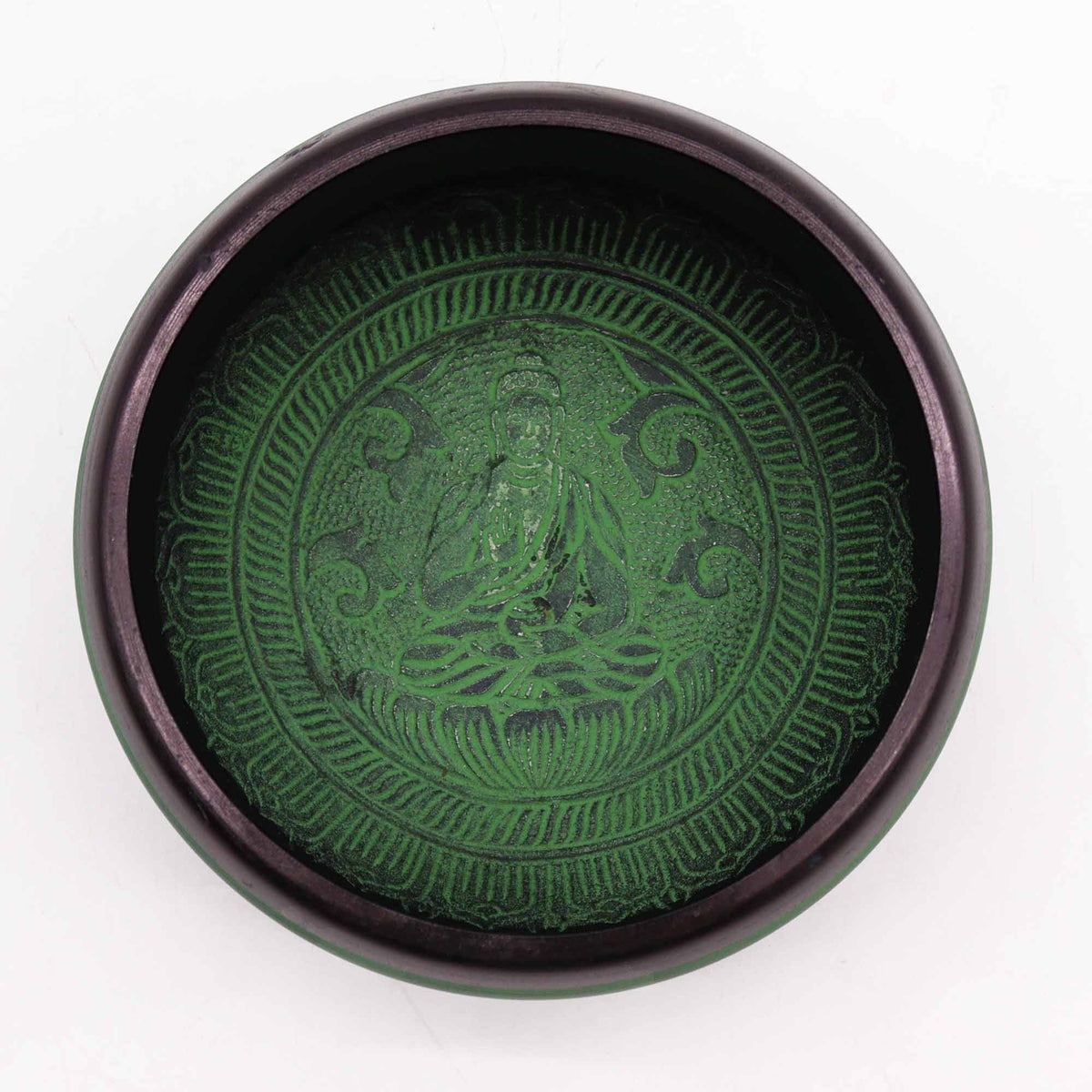 Earth Powder Singing Bowl – Mandala Buddha, 16cm