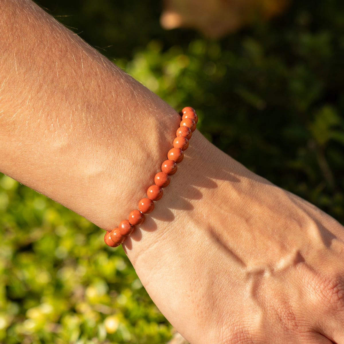 Carnelian Crystal Bracelet – 6mm Natural Gemstone Beads