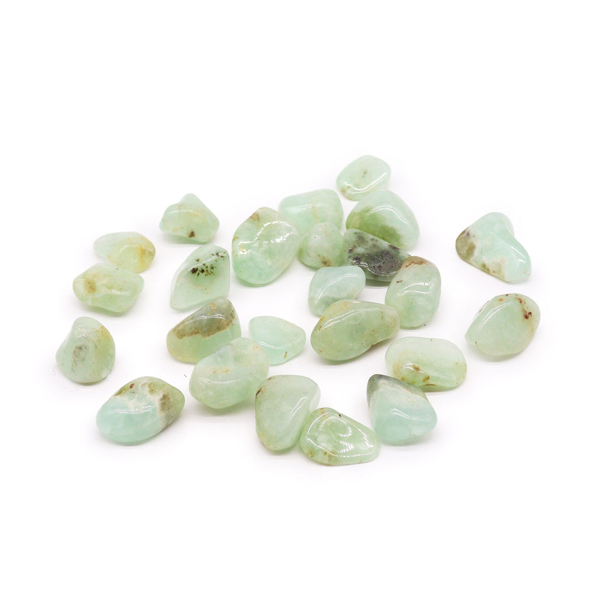 Prehnite Tumble Stones – Pack of 24 | Intuition & Peace Crystal 20–30mm