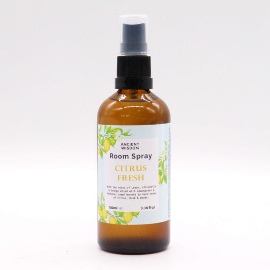 Citrus Fresh Room Spray – Lemon, Orange & Lemongrass – 100ml