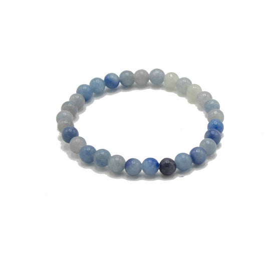 Blue Lace Agate Manifestation Bracelet – Independence & Self-Expression