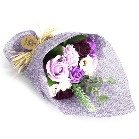 Purple Standing Soap Flower Bouquet - Special