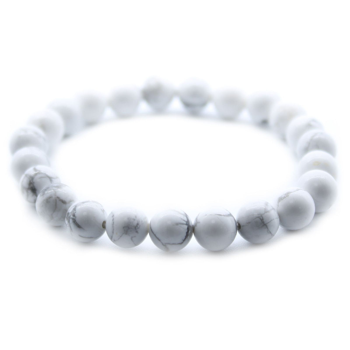 White Jasper Crystal Bracelet – 8mm Gemstone Beads | Zeena Moon