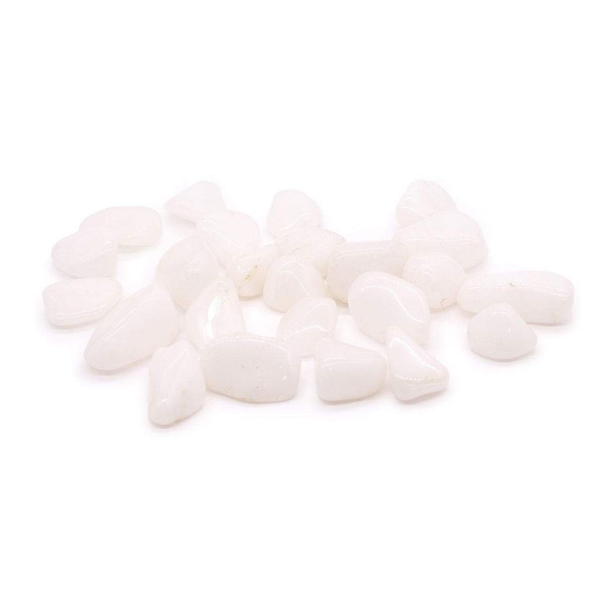 Snow Quartz Tumble Stones 20–30mm – Pack of 24