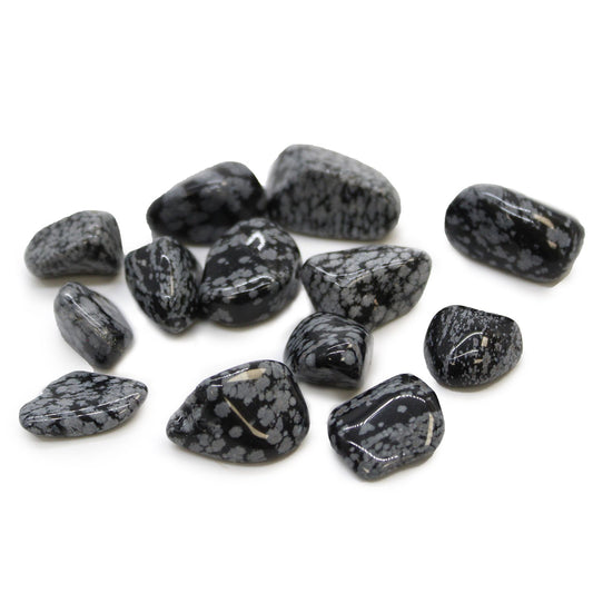 Snowflake Obsidian Tumble Stone – Medium Natural Crystal