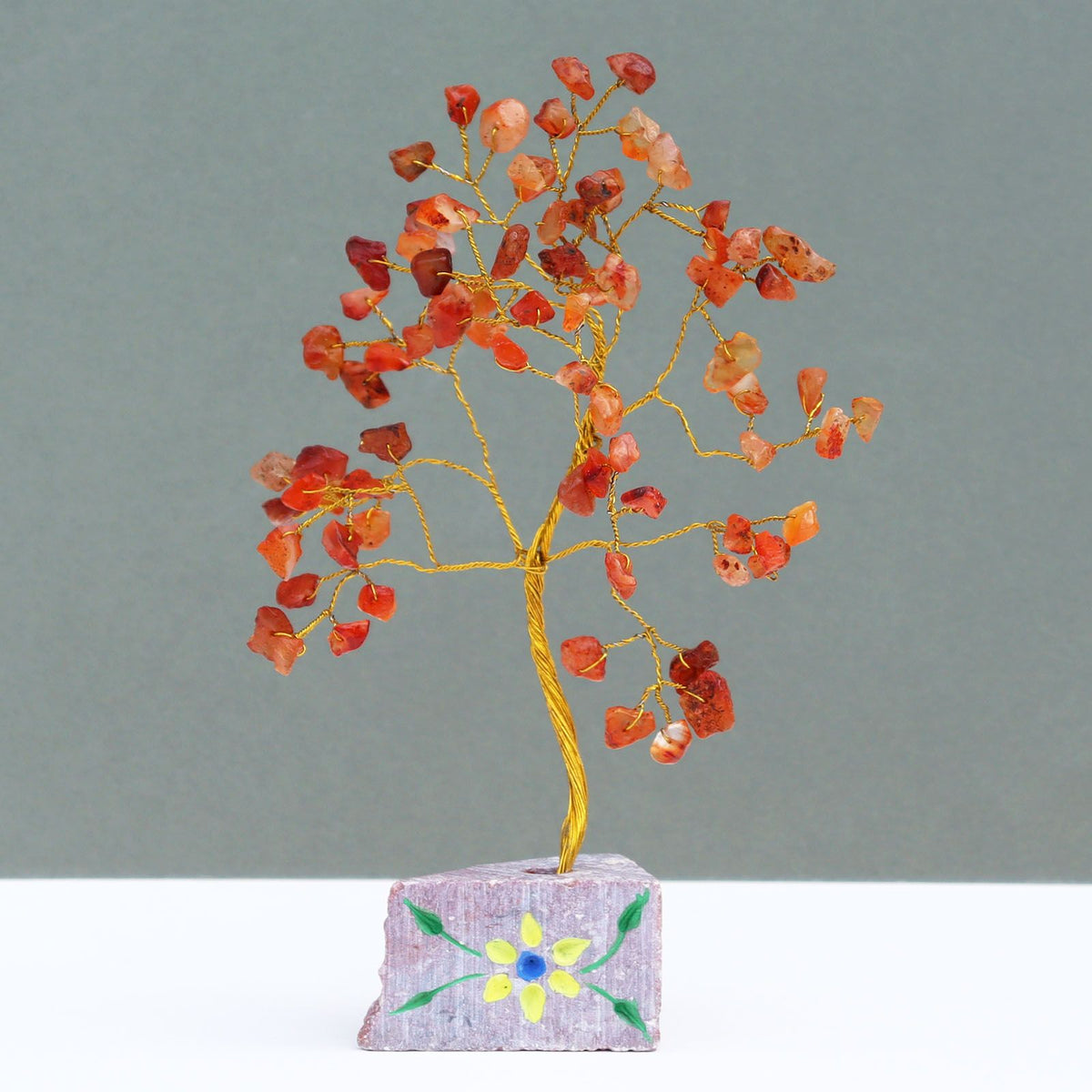 Carnelian Gemstone Tree – 80 Stone Crystal Tree
