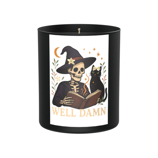 Skeleton Funny Halloween 200g Black Candle ‘Dark Noir’