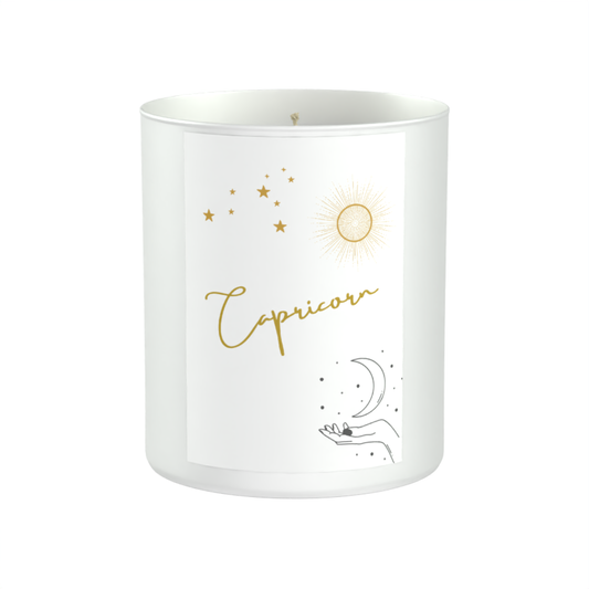 Capricorn Astrology Star Signs 200g White candle ‘Sandy Bay'