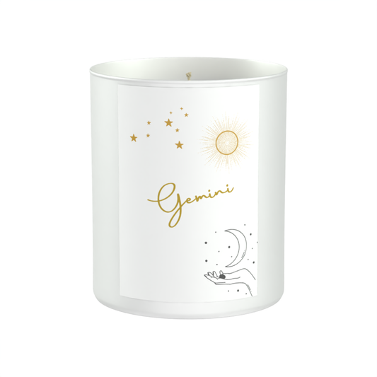 Gemini Astrology Star Signs 200g White candle ‘Sandy Bay'