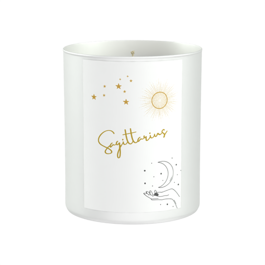 Sagittarius Astrology Star Signs 200g White candle ‘Sandy Bay'