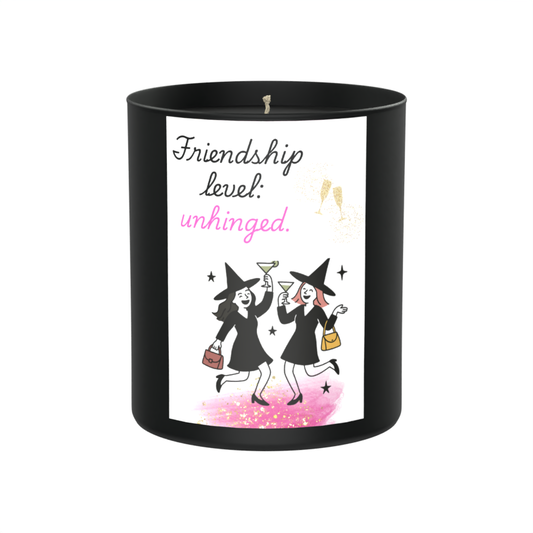 Friendship Unhinged 200g Black Candle ‘Dark Noir’