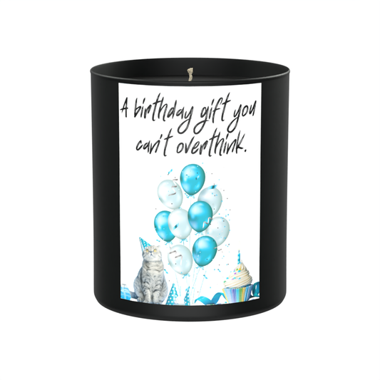 Funny Cat Birthday 200g Black Candle ‘Dark Noir’