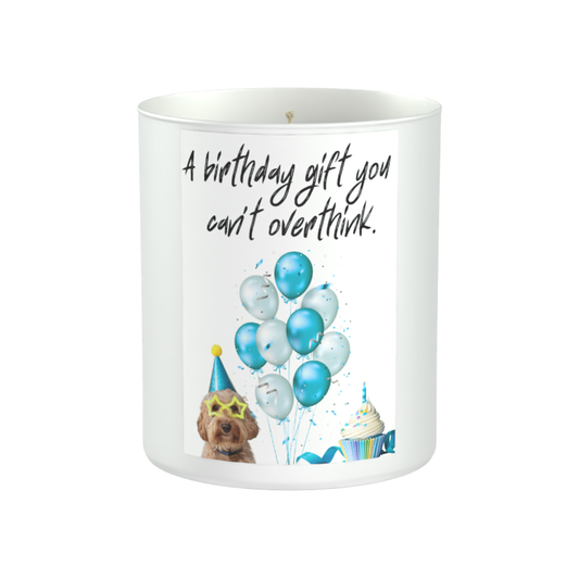 Funny Dog Birthday 200g White candle ‘Sandy Bay'