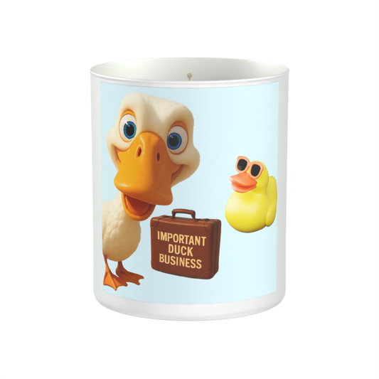 Important Duck Business 200g White candle ‘Sandy Bay'