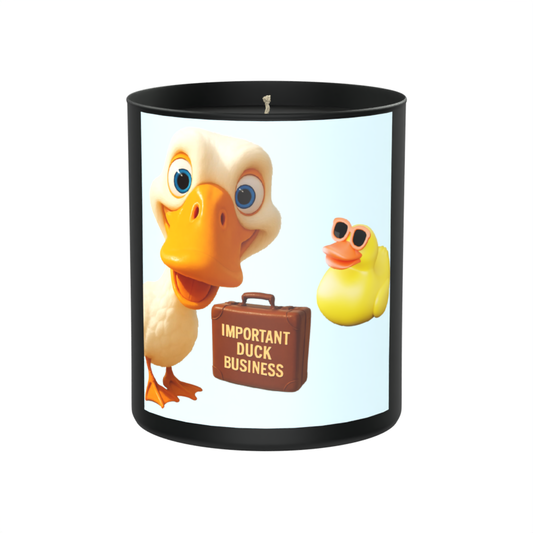 Important Duck Business Black Candle | Funny Duck Gift