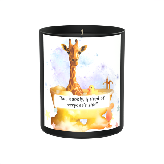 Tall, Bubbly, & Tired of Everyone’s Sh*t 200g Black Candle ‘Dark Noir’