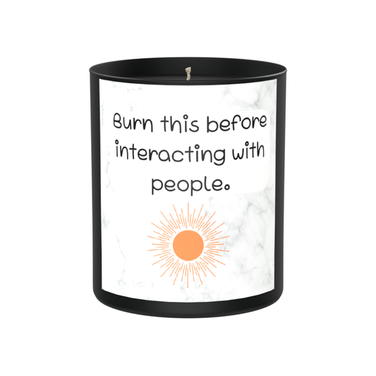 Burn This Before Interacting With People 200g Black Candle ‘Dark Noir’