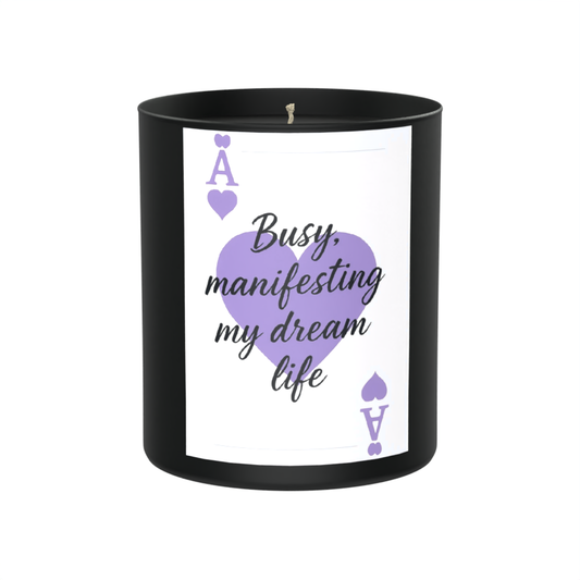 Busy Manifesting My Dream Life 200g Black Candle ‘Dark Noir’