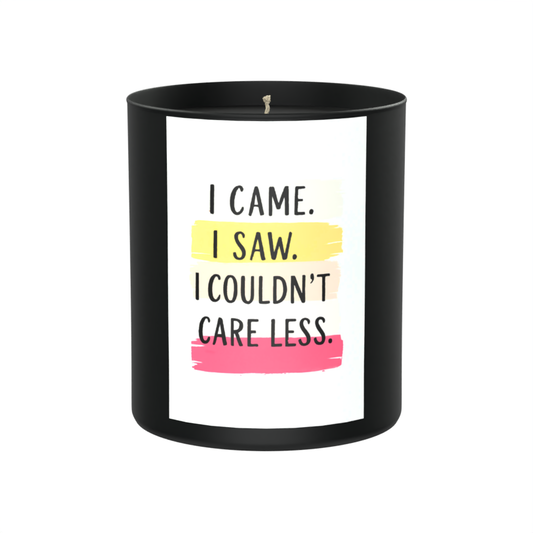 I Came. I Saw. I Couldn’t Care Less 200g Black Candle ‘Dark Noir’