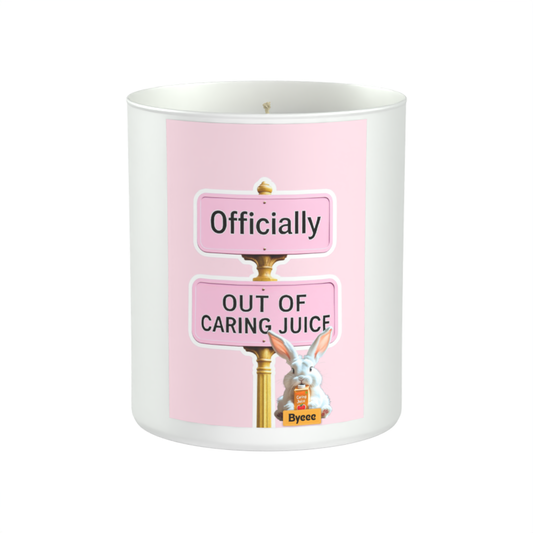 Out Of Caring Juice Bunny 200g White candle ‘Sandy Bay'