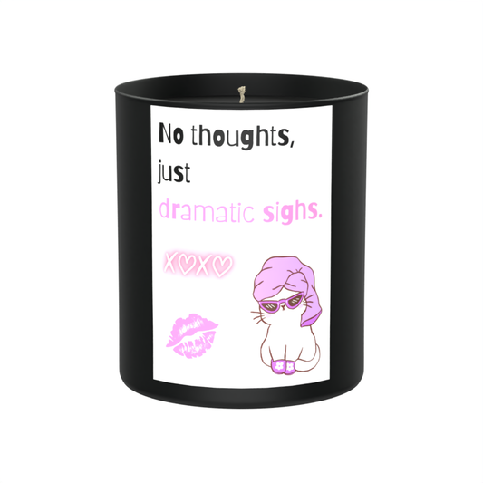 No thoughts, just dramatic sighs. 200g Black Candle ‘Dark Noir’
