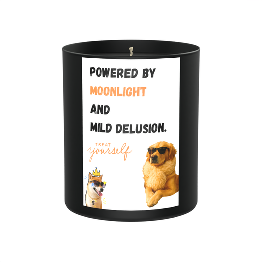 Powered by moonlight and mild delusion 200g Black Candle ‘Dark Noir’