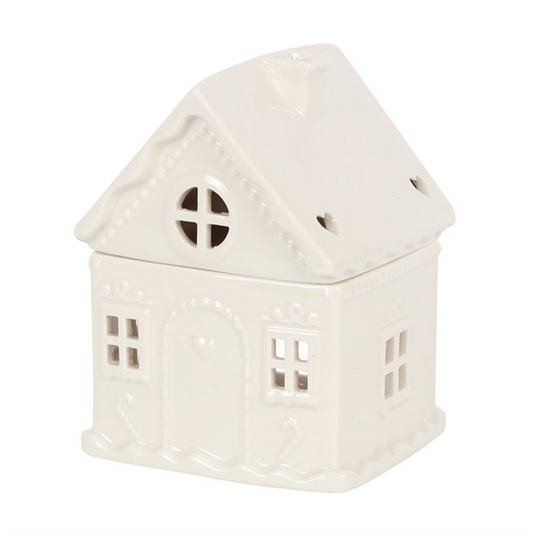 White Gingerbread House Oil Burner | Christmas Décor