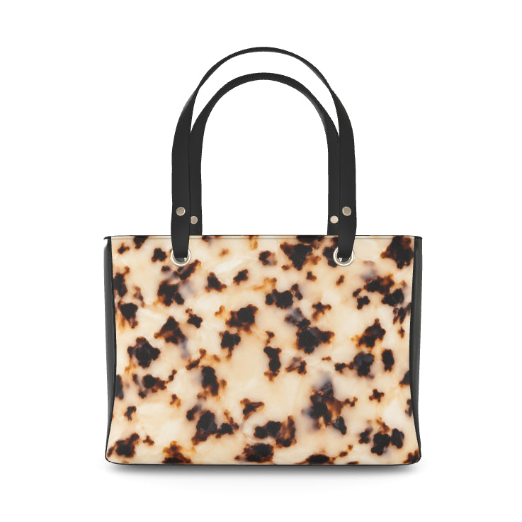 Amber Tortoiseshell Print Designer Handbag