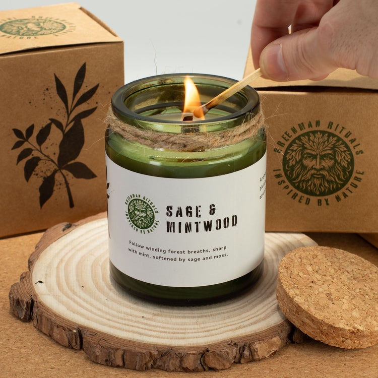 Greenman Woodwick Soy Candles