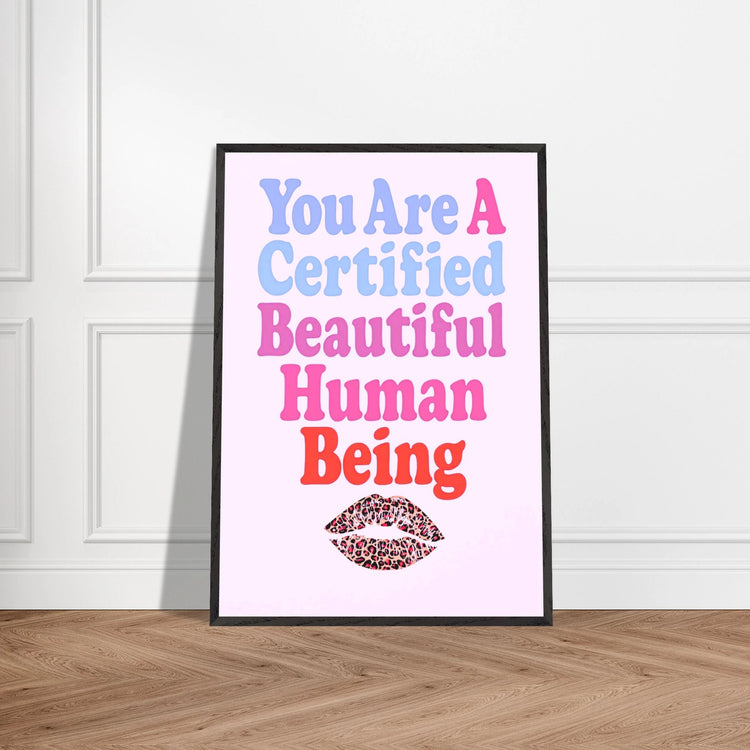 Wooden framed posters and colourful quote wall art – Zeena Moon UK