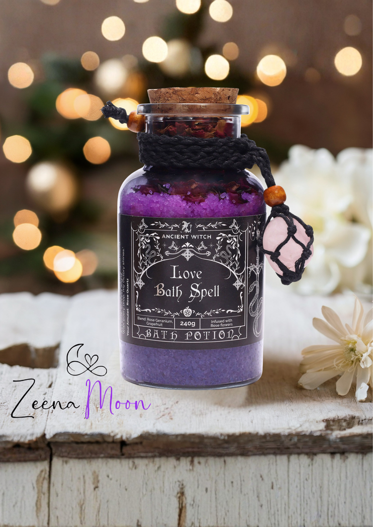 Ancient Witch bath spell potion for magical bath rituals