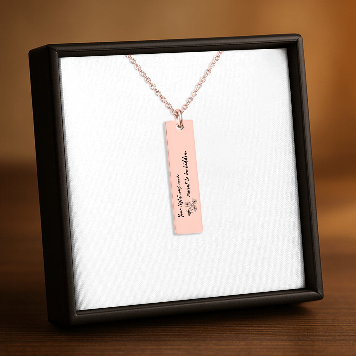 Your Light Was Never Meant to Be Hidden – Gold Bar Necklace