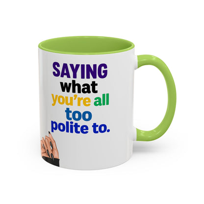 Colourful Accent Coffee Mug with Empowering Quote - Perfect for Gift Giving, Home Office, and Coffee Lovers