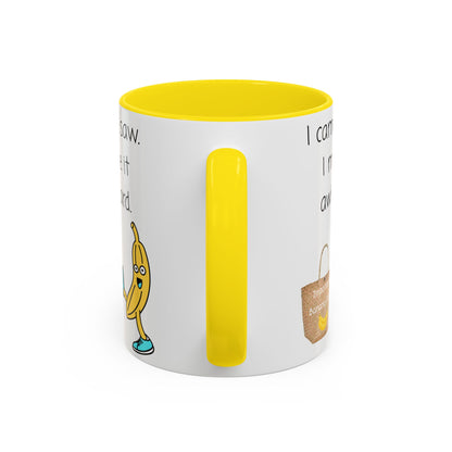 I came I Saw Whimsical Banana Accent Coffee Mug - Perfect for Gifting, Kitchen Decor, Funny Office Mug, Banana Lover Gift, Playful Drinkware