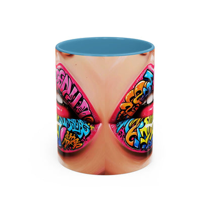 Graffiti Lips Accent Coffee Mug (11, 15oz)