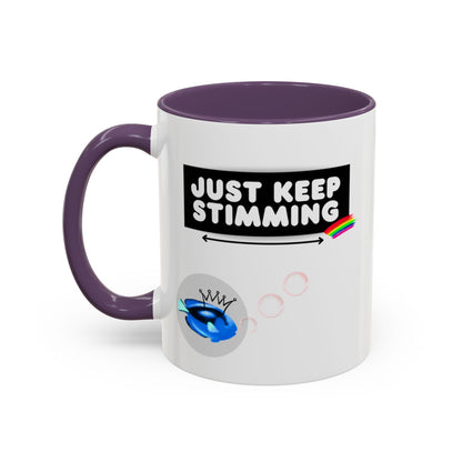 Just Keep Stimming Fish Accent Coffee Mug (11, 15oz)