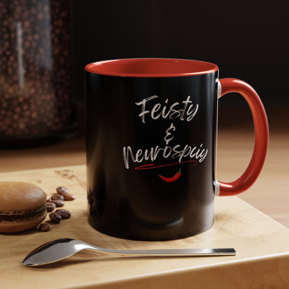 Feisty And Neurospicy Accent Coffee Mug (11, 15oz)