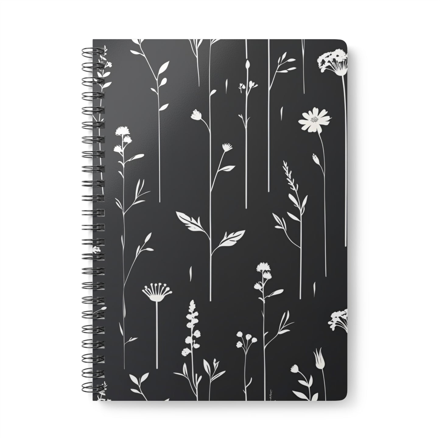 Floral Wirobound Notebook - A5 Softcover Journal for Writers, Artists, Students, Gifts, and Notetaking