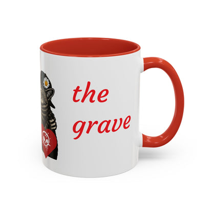 Romantic Skull & Cat Coffee Mug - Perfect for Cat Lovers