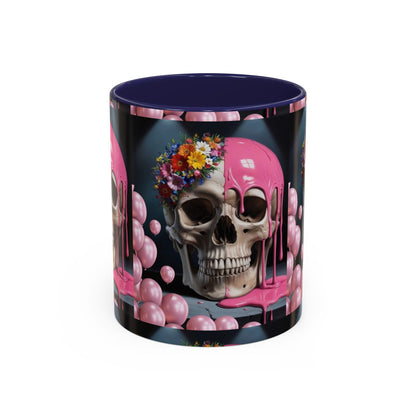 Dripping Skull Bloom Mug Accent Coffee Mug (11, 15oz)
