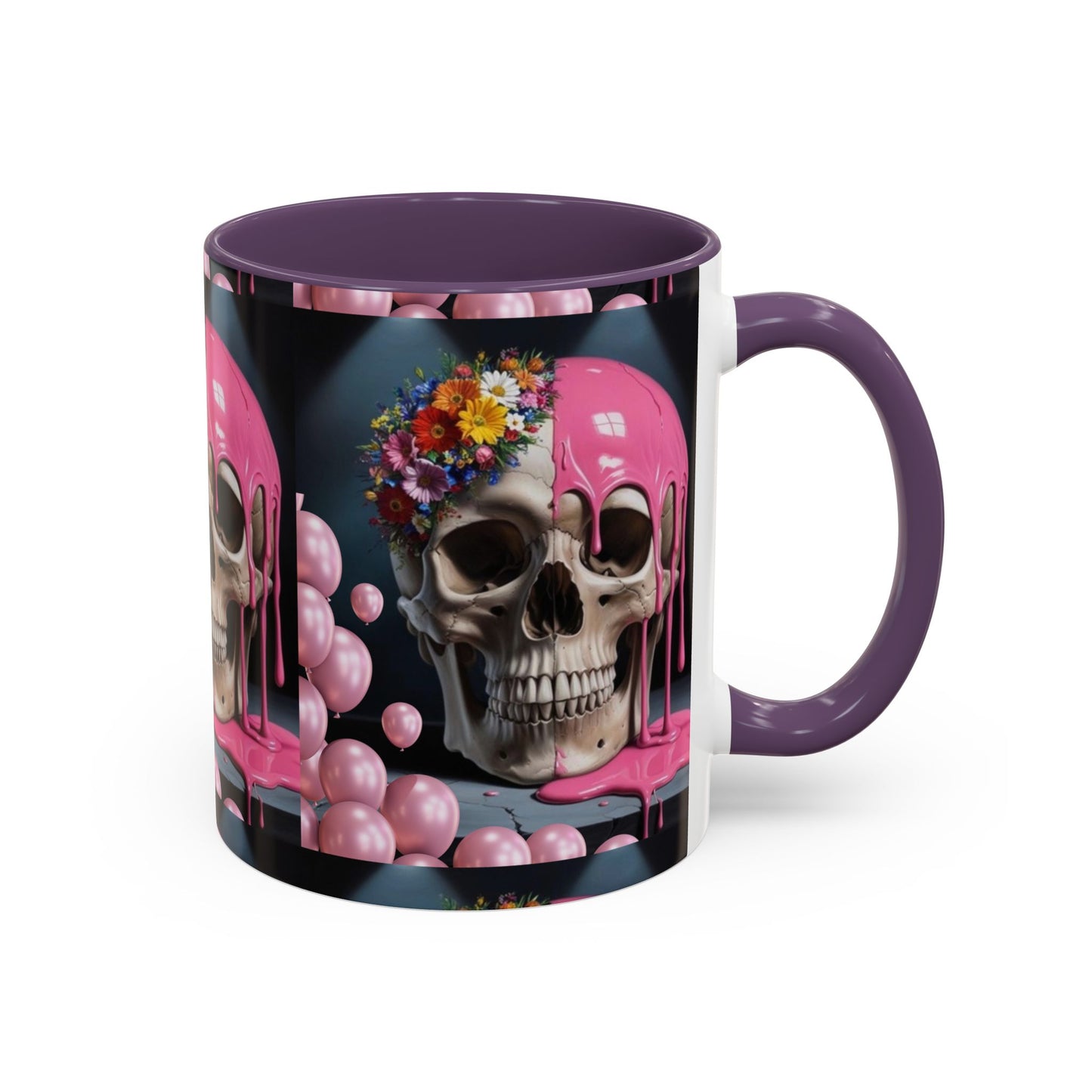Dripping Skull Bloom Mug Accent Coffee Mug (11, 15oz)