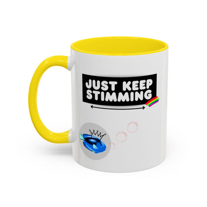 Just Keep Stimming Fish Accent Coffee Mug (11, 15oz)