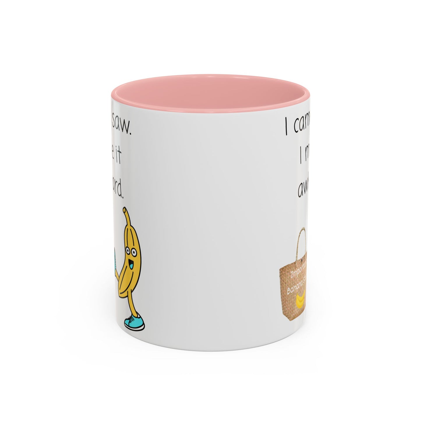 I came I Saw Whimsical Banana Accent Coffee Mug - Perfect for Gifting, Kitchen Decor, Funny Office Mug, Banana Lover Gift, Playful Drinkware