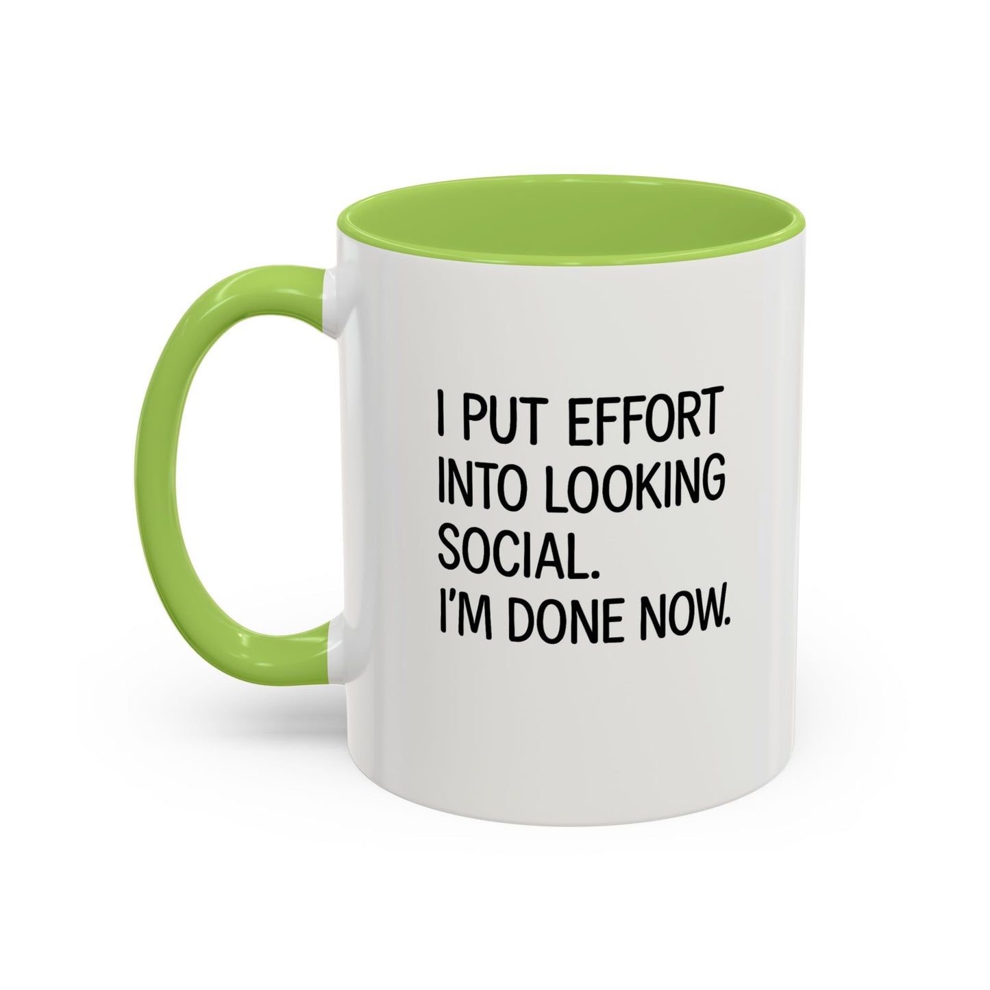 Funny Social Coffee Mug for Introverts, Unique Gift for Friends, Office Humour Mug, Black Accent Mugs, Sarcastic Coffee Cup