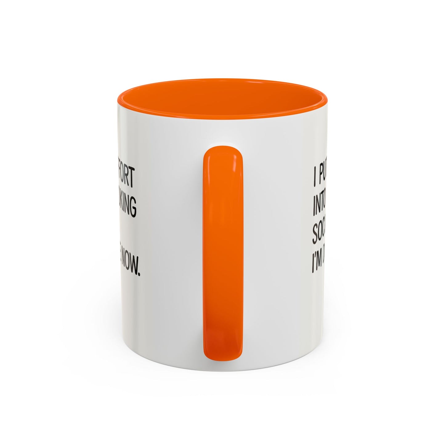 Funny Social Coffee Mug for Introverts, Unique Gift for Friends, Office Humour Mug, Black Accent Mugs, Sarcastic Coffee Cup