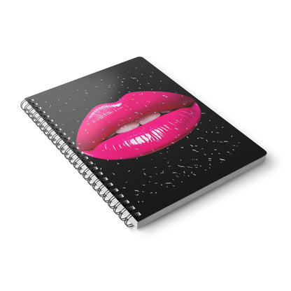 Glam Lip Wirobound Notebook, A5 Journal for Creatives, Stylish Sketchbook, Unique Gift for Artists, Trendy Office Supplies, Perfect [...]