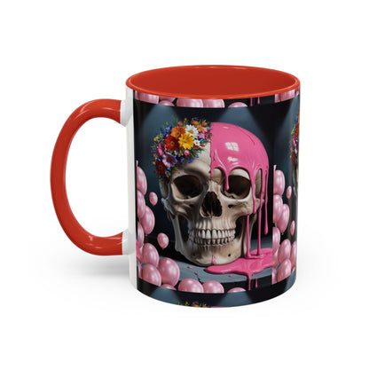 Dripping Skull Bloom Mug Accent Coffee Mug (11, 15oz)