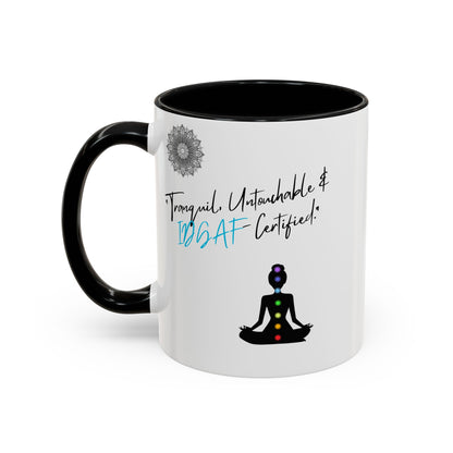 Tranquil Meditation Coffee Mug | Mindfulness Gift, Yoga Lover Mug, Wellness Decor, Personalized Tea Cup, Chakra Coffee Mug