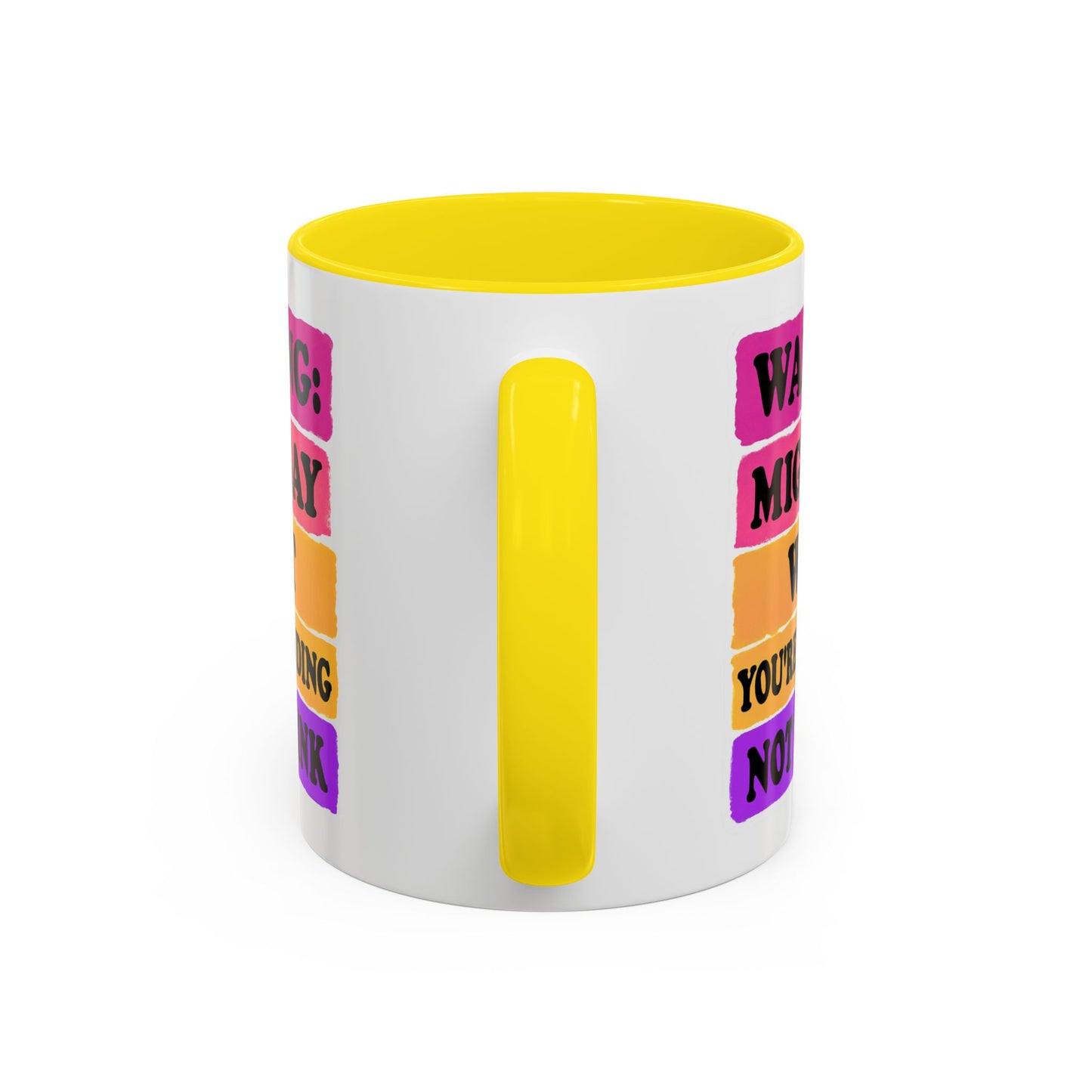 Warning: Might Say What You’re Pretending Not to Think Playful Accent Coffee Mug - Funny Gift for Friends, Humour Mug for Home, Unique Coffee Cup for Office, Quirky Tea Mug, Birthday Gift Idea