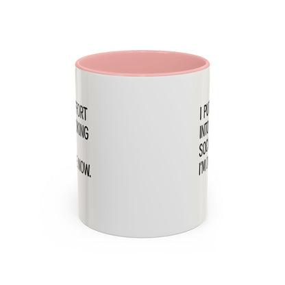 Funny Social Coffee Mug for Introverts, Unique Gift for Friends, Office Humour Mug, Black Accent Mugs, Sarcastic Coffee Cup